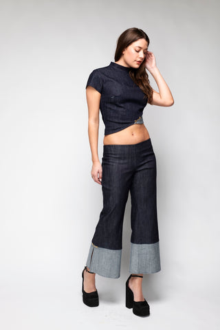 Gloria Two Tone Low Cut Capri Back Bone Society.