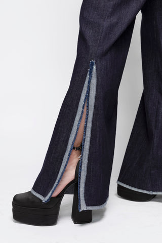 Silvia Low Cut Flared Denim Jeans Back Bone Society.