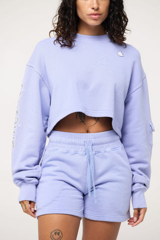 Cropped Pullover in Aquarius Back Bone Society.