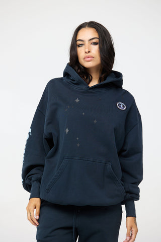 Baggy Hoodie in Aquarius Back Bone Society.