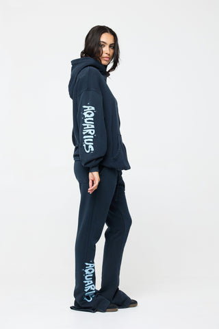 Baggy Hoodie in Aquarius Back Bone Society.
