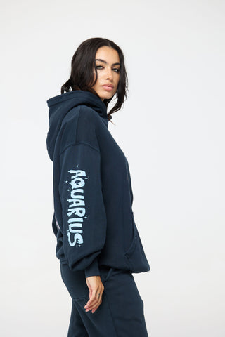 Baggy Hoodie in Aquarius Back Bone Society.