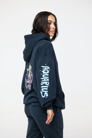 Baggy Hoodie in Aquarius Back Bone Society.