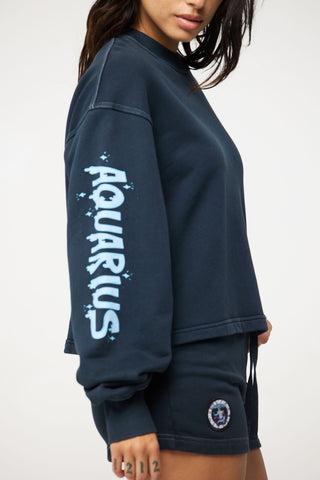 Crewneck Pullover in Aquarius Back Bone Society.