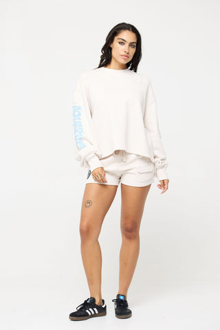 Crewneck Pullover in Aquarius Back Bone Society.