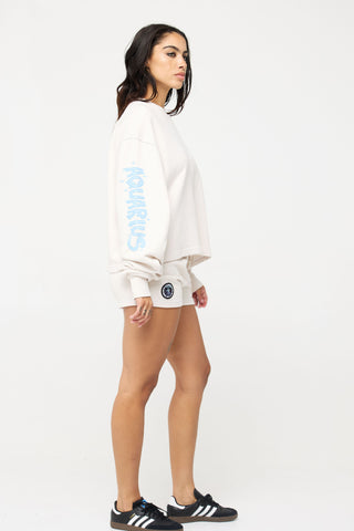 Crewneck Pullover in Aquarius Back Bone Society.