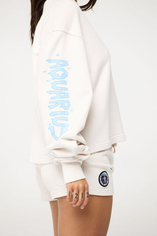 Crewneck Pullover in Aquarius Back Bone Society.