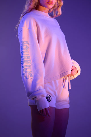 Crewneck Pullover in Aquarius Back Bone Society.