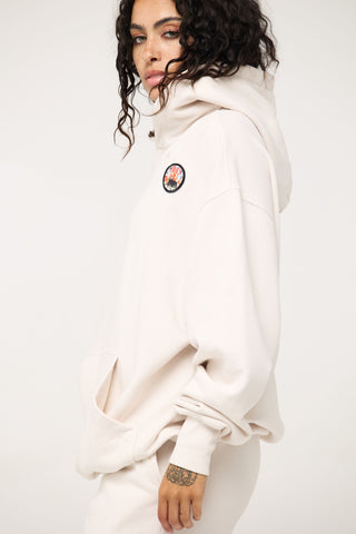 Baggy Hoodie in Aries Back Bone Society.