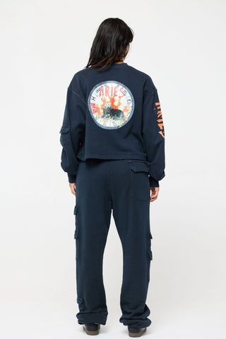 Cargo Sweatpants in Aries Back Bone Society.