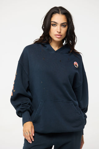 Baggy Hoodie in Aries Back Bone Society.