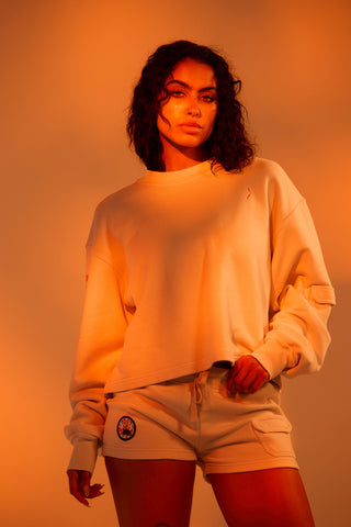 Crewneck Pullover in Aries Back Bone Society.