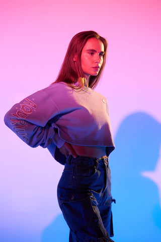 Cropped Pullover in Virgo Back Bone Society.