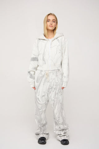 Marble Streetwear Zip Up Hoodie