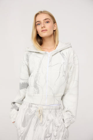 Marble Streetwear Zip Up Hoodie