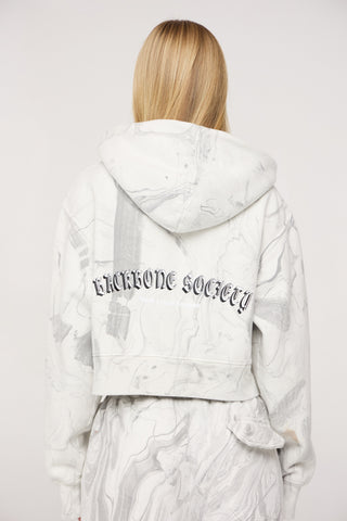 Marble Streetwear Zip Up Hoodie