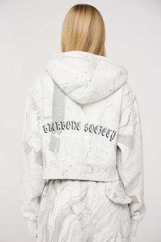 Marble Streetwear Zip Up Hoodie