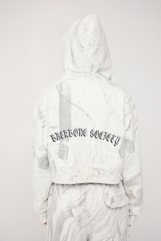 Marble Streetwear Zip Up Hoodie