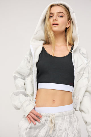 Marble Streetwear Zip Up Hoodie