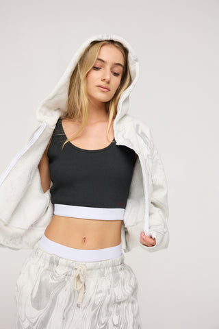 Marble Streetwear Zip Up Hoodie