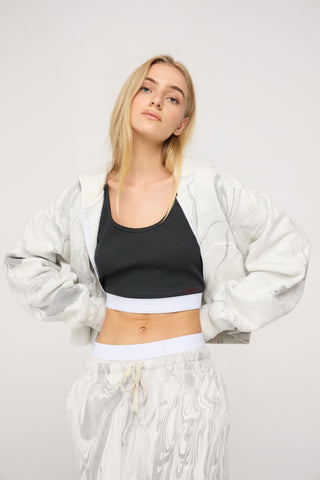 Marble Streetwear Zip Up Hoodie