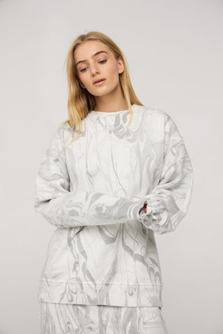 Marble Streetwear Crewneck Pullover