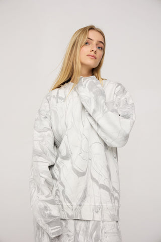 Marble Streetwear Crewneck Pullover