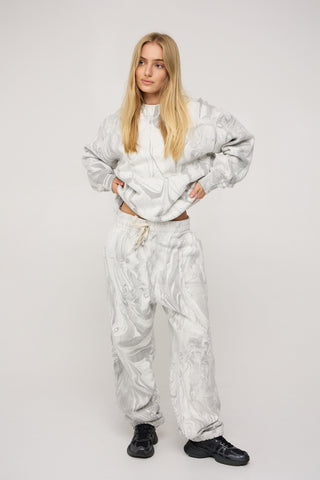 Marble Streetwear Crewneck Pullover