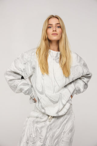 Marble Streetwear Crewneck Pullover