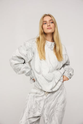 Marble Streetwear Crewneck Pullover