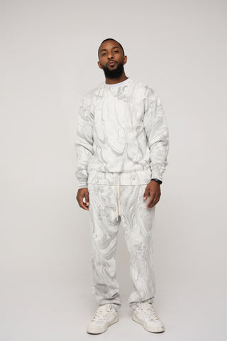 Marble Streetwear Crewneck Pullover