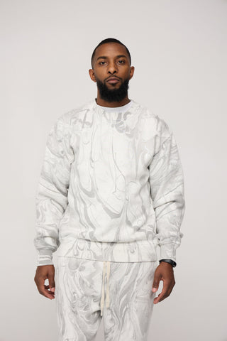 Marble Streetwear Crewneck Pullover