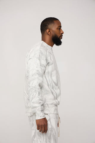 Marble Streetwear Crewneck Pullover