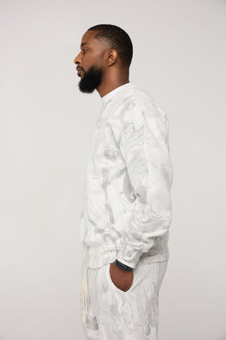 Marble Streetwear Crewneck Pullover