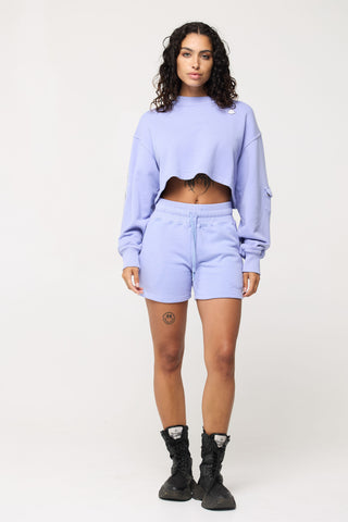 Cropped Pullover in Leo Back Bone Society.
