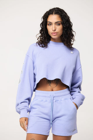 Cropped Pullover in Leo Back Bone Society.