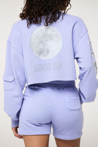 Cropped Pullover in Leo Back Bone Society.