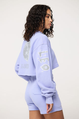 Cropped Pullover in Leo Back Bone Society.