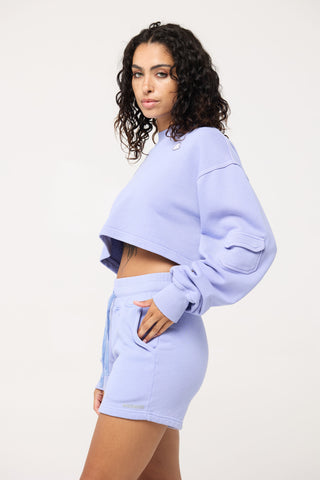 Cropped Pullover in Libra Back Bone Society.