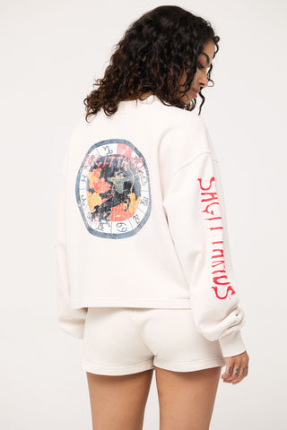 Crewneck Pullover in Sagittarius Back Bone Society.