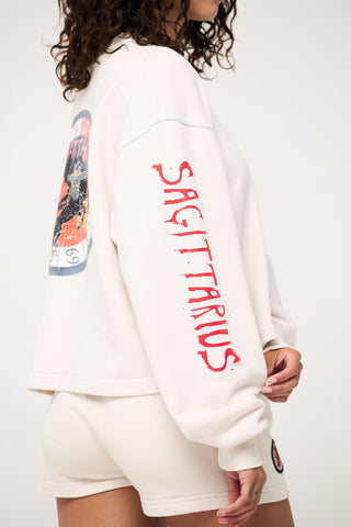 Crewneck Pullover in Sagittarius Back Bone Society.