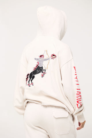 Baggy Hoodie in Sagittarius Back Bone Society.