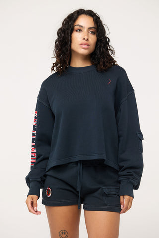 Crewneck Pullover in Sagittarius Back Bone Society.