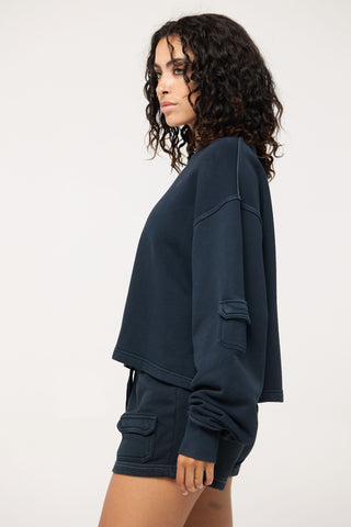 Crewneck Pullover in Sagittarius Back Bone Society.