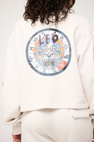 Crewneck Pullover in Leo Back Bone Society.