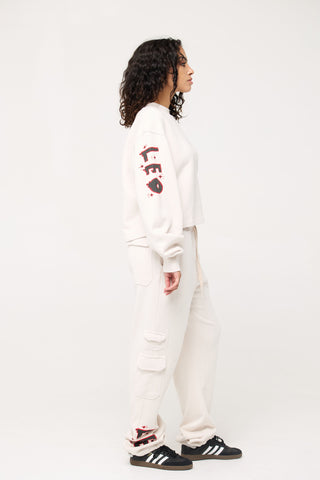Crewneck Pullover in Leo Back Bone Society.