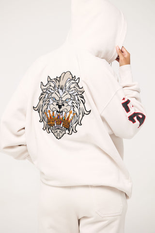 Baggy Hoodie in Leo Back Bone Society.
