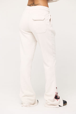 Flared Sweatpants in Leo Back Bone Society.