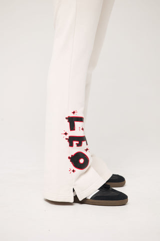 Flared Sweatpants in Leo Back Bone Society.