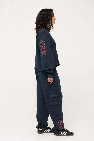Cargo Sweatpants in Leo Back Bone Society.